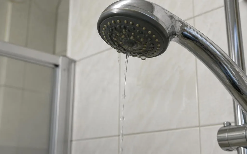 Shower head trickling with very low water pressure
